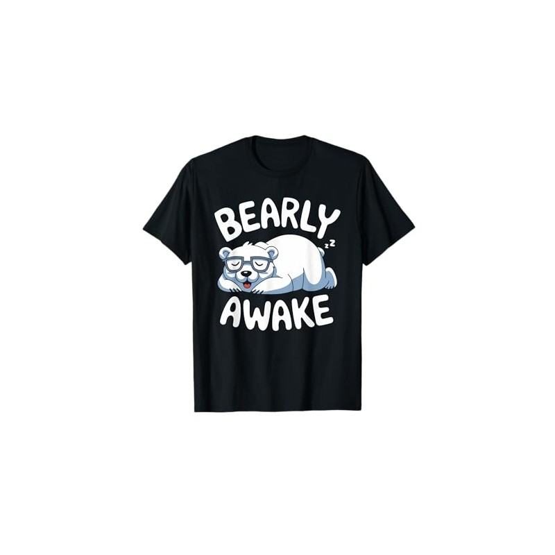 Polar Bear Pajama Bearly Awake Sleep T-Shirt