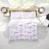 Reateforin Trendy Purple Bow Duvet Cover Twin Size Girls Coquette