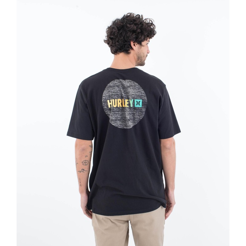 Hurley Everyday Circle Gradient T-Shirt - Black - L