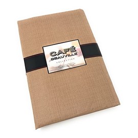 Cafe Deauville Vinyl Tablecloth Taupe (60 x 84 oval)