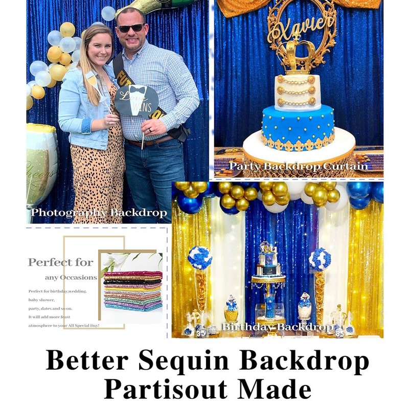 Partisout Sequin Curtain Backdrop 8ftx8ft Sequin Backdrop Sequence Backdrop Party