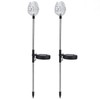 2Pcs Garden Solar Lights LED RGB Fast Charging Petal Design