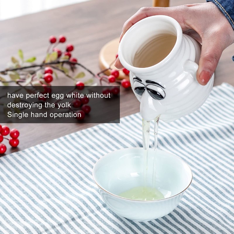 Jeanoko Cartoon Egg White and Yolk Separator, Egg Separator Funny
