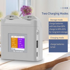 LCD Multifunction Dual Battery Charger with Storage Charge for DJI Neo Drone,Two-Way Charging Hub,Fast Charge 2 Batteries Accessories