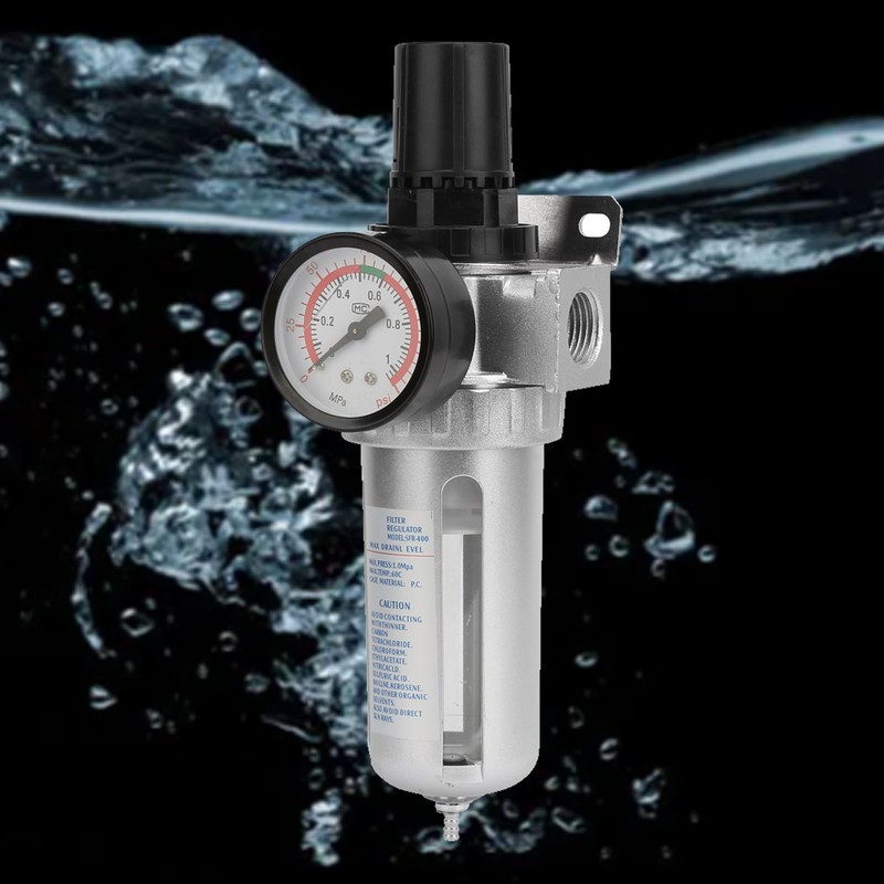 BSP 1/2" Air Compressor Moisture Water Trap Filter Regulator with