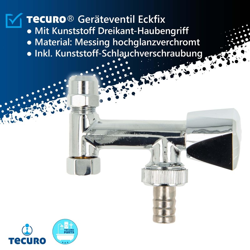 tecuro 22255 Corner Fix Device Valve for Mounting on Angle