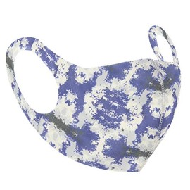 Zac's Alter Ego Non Medical Royal Blue & White Urban Acid Wash Print Face Mask/Cover