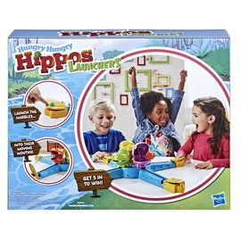 Hasbro Gaming Hungry Hungry Hippos Launchers Game for Kids Ages 4 and Up, Electronic Pre-School Game for 2-4 Players