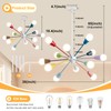 Aleslsop Colorful Chandelier,12-Light Sputnik Ceiling Light Fixture, Sputnik Chandelier with
