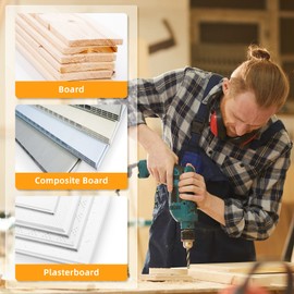 Plasterboard Rawl Plugs Set, 60pcs Expansion Plasterboard Wall Plugs and Screws 8x50mm, Drywall Cavity Wall Fixings, Heavy Duty Anti-Rotational Plaster Walls Fixings for TV Wall Brackets (White)