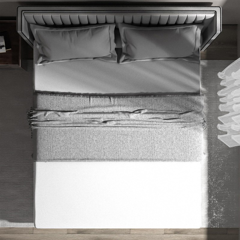 wyewye Single Fitted Sheet, White, 90x190 cm with 40 cm