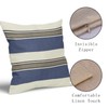 Aytipun Navy Blue Striped Pillow Covers 16x16 Set of 2