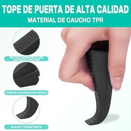 4 Piezas Goma Topes de Puerta,Tapón de Goma de la Puerta con Gancho,Antideslizante Tope de Cuña de Puerta,Apilable,para Oficina,Baño,Escuelas Todas Las Superficies del Piso Pack de 4 topes de puerta