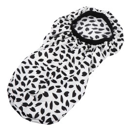 BIUDECO Long Satin Hair Bonnet by Women's Sleep Hat High Elasticity Cap for Hair Protection Black/White