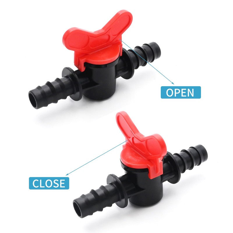 DUZFOREI 16mm 1/2 Inch Drip Irrigation Tubing Shut Off Valve,