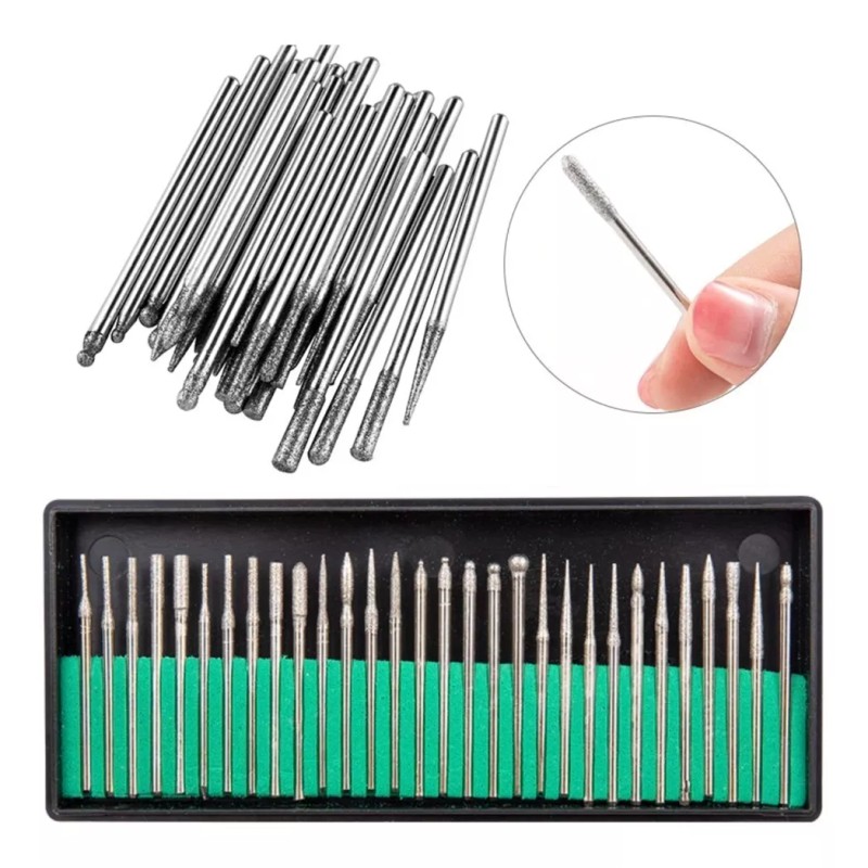 Nail Drill Pulidor Profesional Negro 35,000 Rpm + Kit De