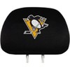 Fanmats Pittsburgh Penguins Premium Pair of Auto Head Rest Covers, Black, Elastic,...