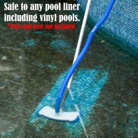 Quickway Imports Weighted Manual Swimming Pool Vacuum Head with Swivel Hose Connector Flexible Side Brush Cleaner Tool Safe for Vinyl Liner Perfect for Inground and Above Ground Pool Maintenance Use