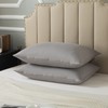 WhatsBedding Queen Jersey Knit Pillowcases Set of 2, 100% Cotton