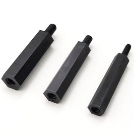 360pcs M2 M2.5 M3 Black Nylon Hex Spacer Screw Assortment Kit for Computers Replacement Screw Fastener