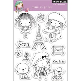 Penny Black Rubber Clear Stamps 12,7 cm x 19,1 cm Sheet-Mimi in Paris