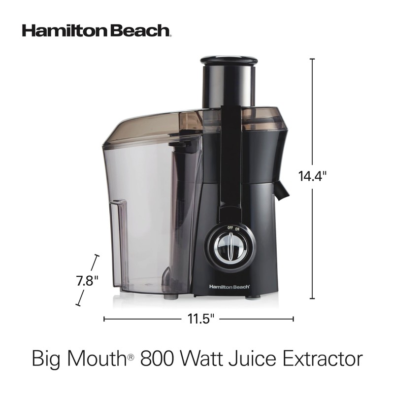 Hamilton Beach Juicer Machine, Big Mouth 3” Feed Chute for