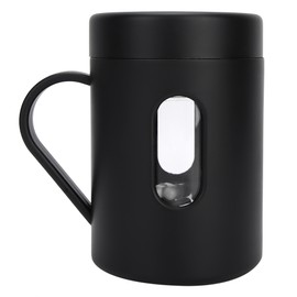 Automatic Stirring Cup Temperature Difference Portable Cooling Mixing Magnetic Coffee MugBlack
