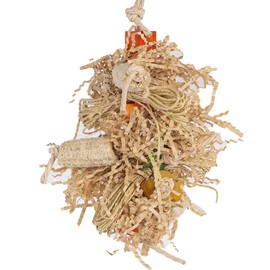 HappyBird Orange Shred-Tuft Happy Nature Shredder Toy - Parakeet, Small Parrots Nibble Toy
