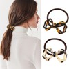 Honbay 2PCS Fashion Acrylic Acetate Bow Elastic Hair Ties Tortoiseshell