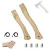 Axe Handle Replacement, 13in+11in Hickory Hatchet Handle Replacement for Camping