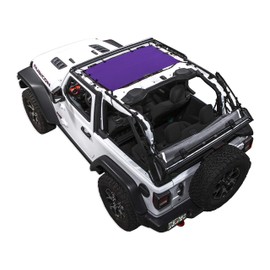 SPIDERWEBSHADE Mesh Jeep Sunshade Jkini Jeep Bikini Top Compatible with Jeep JL (2018 -current) Made in the USA Mesh Sun Shade Top Sunshade Jeep Accessory in Purple