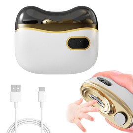 Electric Nail Clippers, 3-in-1 Electric Nail File with Lighting, Two Speed Levels, Electric Nail Clipper with Collection Container, Suitable for Children, Adults and Seniors (White)