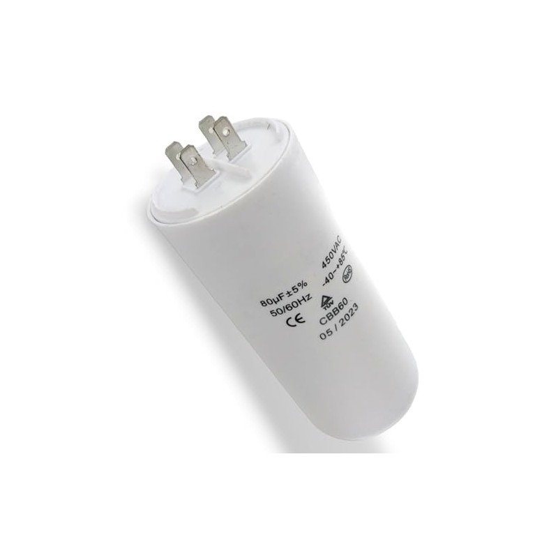 DEKAROX Universal Capacitor 80µF 450V Diameter 55 x 120 mm