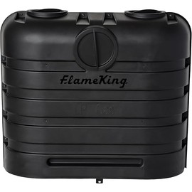 Flame King Dual 30LB LP Propane Tank Light Plastic Heavy Duty Cover for RV, Travel Trailer, Camper And Recreational Vehicle - Black