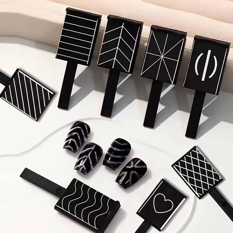 GiantGo 14-teiliges Magnetstift-Set für Nagelkunst, DIY 3D Magnetstifte für Katzenaugeneffekt,