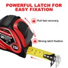 WISEUP Industrial Magnetic Tape Measure with Fractions 1/8 and Metric,Easy