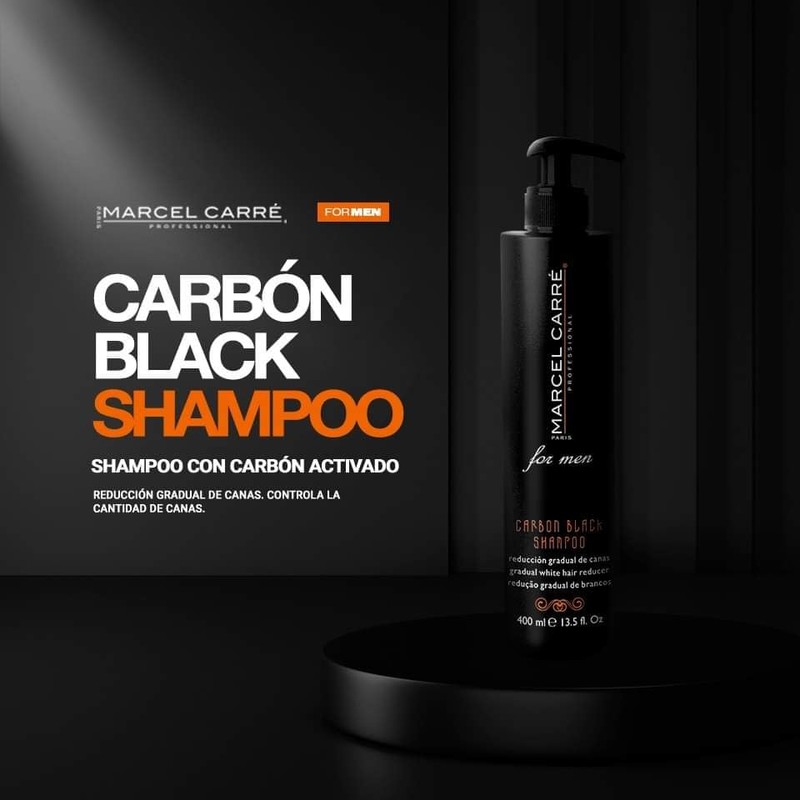 Carbon Black Shampoo For Men By Marcel Carre 400 Ml