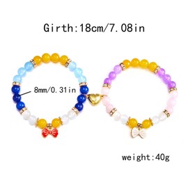 Stocking Stuffers Holiday Outfits for Women 2024 Couples Bracelets Matching Bracelets Couple Bracelets Matching Bracelets for Couples Natural Stone Bead Bracelet Promise Bracelet Heart Charm Bracelet Matching Jewelry Gift for Boyfriend Girlfriend