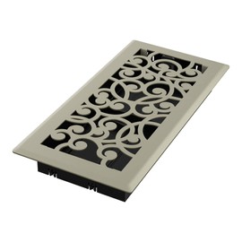 Imperial RG3454 Wonderland Decorative Floor Register, 4 x 10-Inch, Satin Nickel