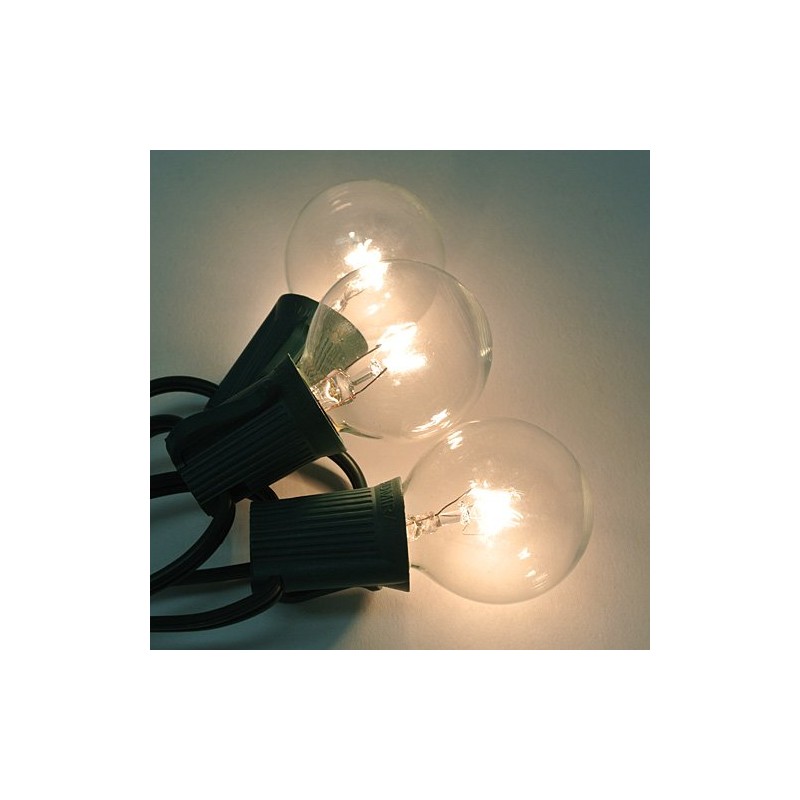 25 Pack Clear G40 Globe Light Bulbs for Patio String