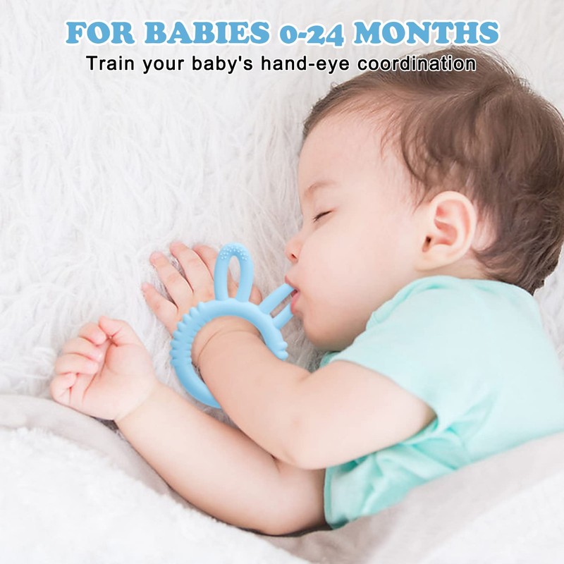MISSLILI Silicone Babies Teethers Baby Teething Toys for Soothe Massage