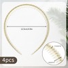 CAVIXO 4 Pack Headbands with Teeth Non-Slip Plastic for Women