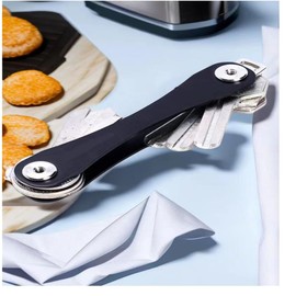 BOBOZHONG Compact Key Fob, Key Organiser, Pocket Smart Key Holder, Key Ring Organiser, Key Holder, Key Case, Key Case, Black (up to 12 Keys), black