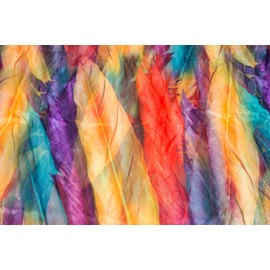 fashionchimp® All-Over Batik Style Loop Scarf Crash and Crinkle Silk Scarf Women's - Yellow-Coloured