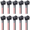 Taiss/10Pcs Rocker Switch ON/Off 2Pin Latching Square SPST Toggle Switch