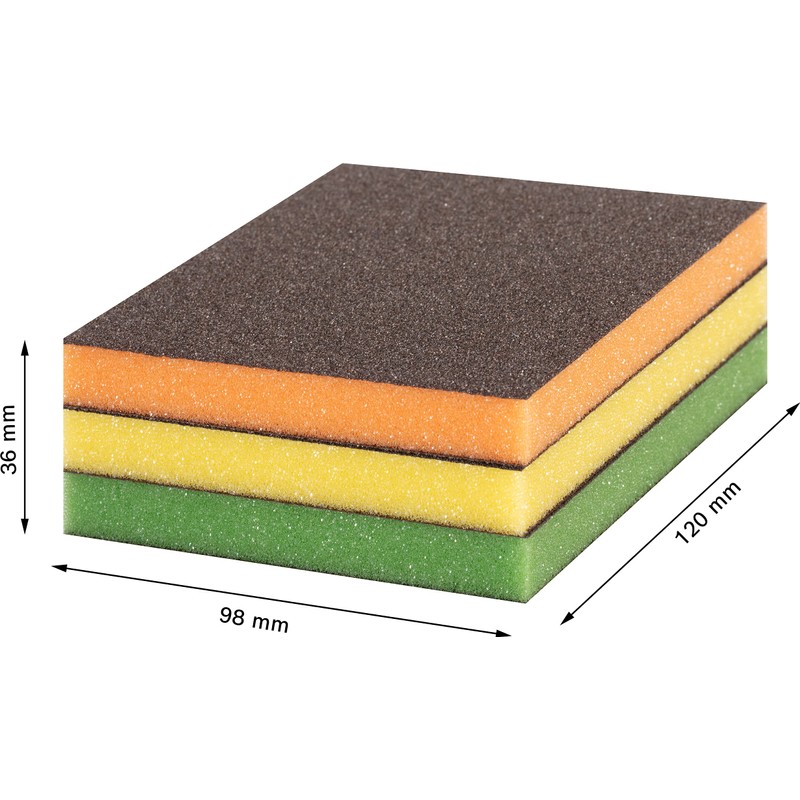 Bosch Professional 3x Expert S473 Standard Pads (for Softwood, Paint