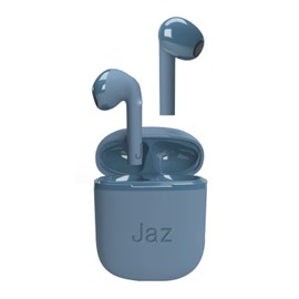 JAZ SBS Silk True Wireless Stereo In-Ear Headphones with Charging Case, Built-in Microphone, for Music, Calls, Voice Assistant, 5 Consecutive Hours, Blue, Unique