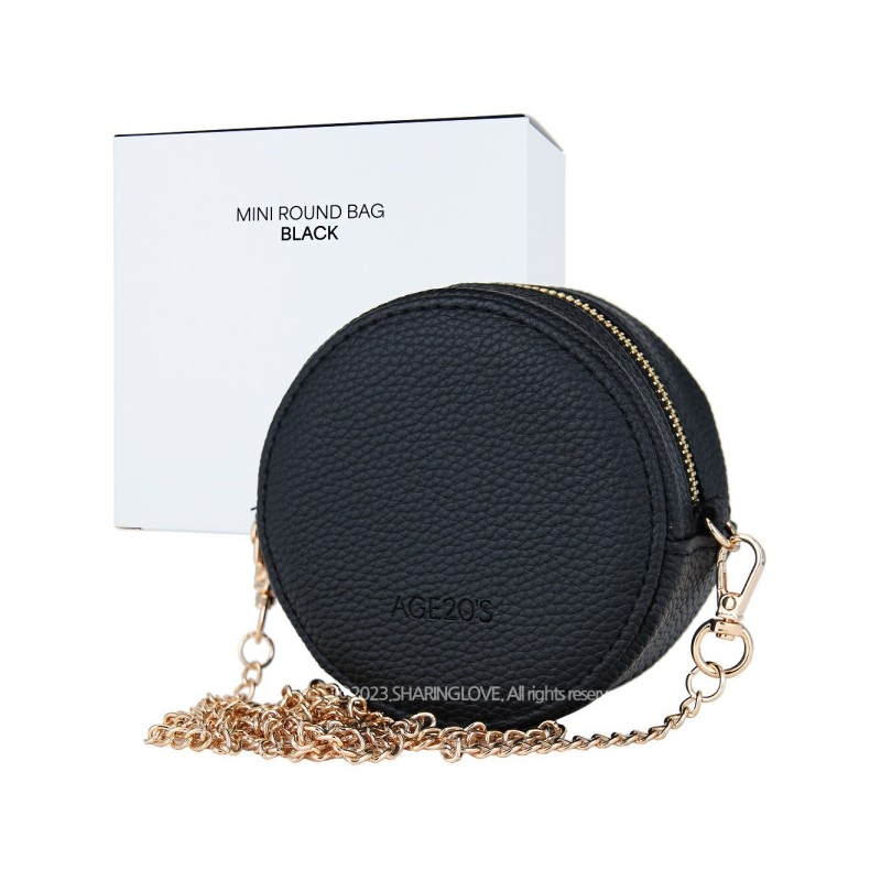 Age 20's Mini Round Bag Black 1 pc / 에이지투웨니스