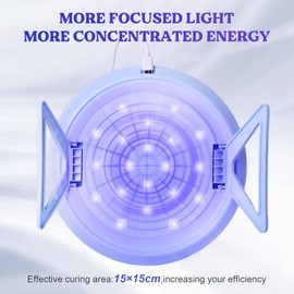 LET'S RESIN UV Light Pro,Longer 2,3,5M Time Setting UV Lamp with Larger Coverage Area and More Concentrated Lights,Portable & Foldable Resin Light for Resin Molds, Jewelry Making