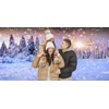 Caaerttply Winter Wonderland Forest Backdrops for Photography 20x10ft Freeze Snowflake